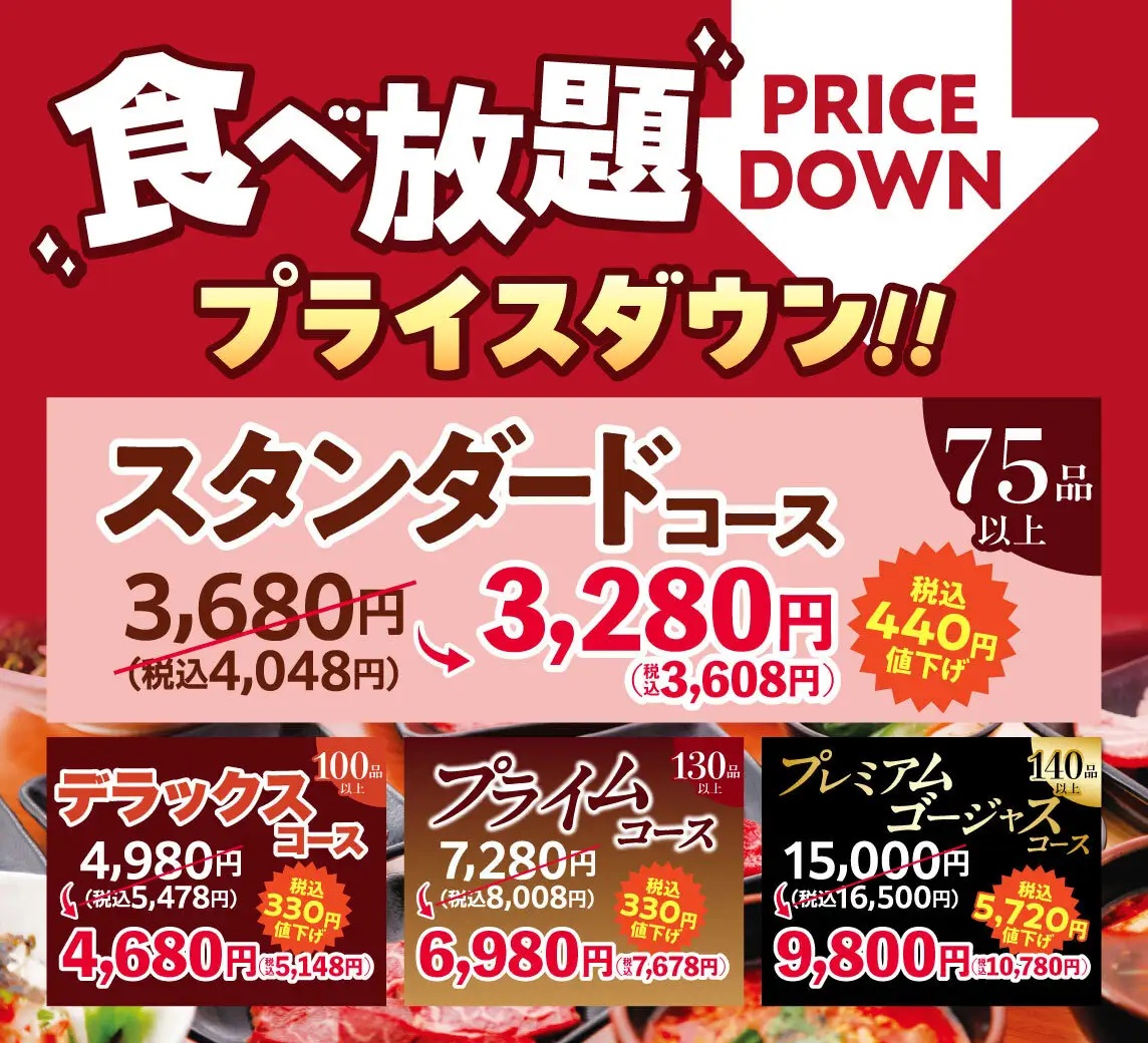 安楽亭　値下げ　2